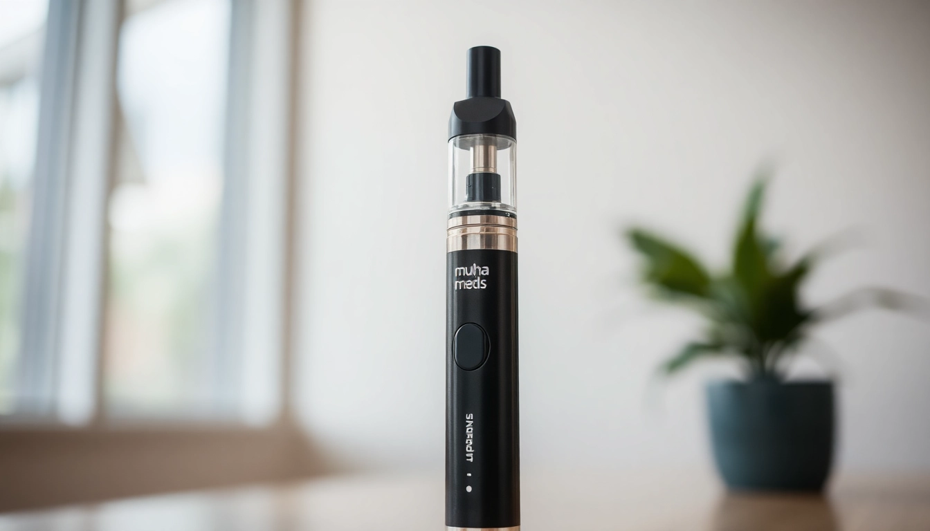 Authentic Muha Meds vape pen in hand with flavorful vapor to showcase quality and reliability for seasoned users and newcomers alike.