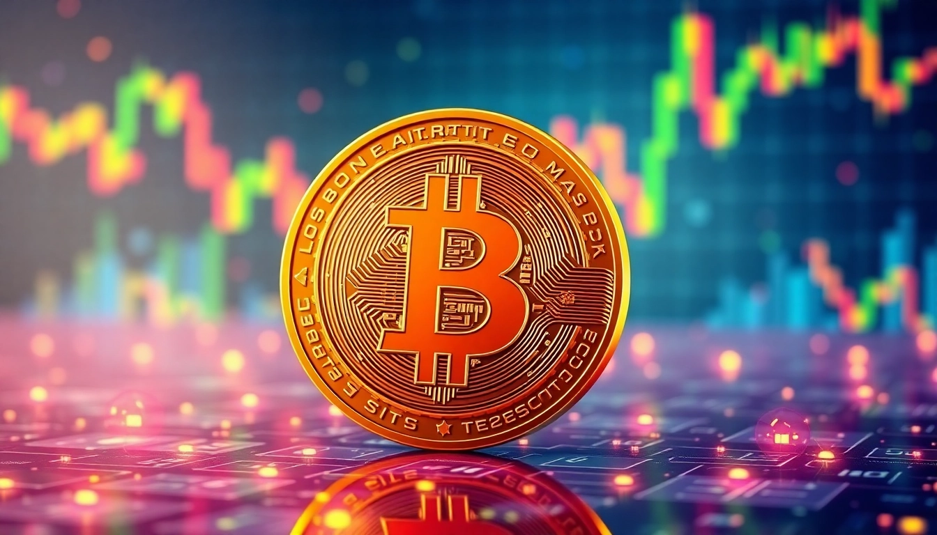 Cryptocurrency market analysis showing rising prices on a digital trading platform with