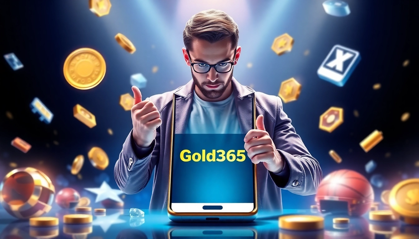 Secure Gold365 ID login on a mobile device with sports and casino icons, highlighting ease of access and safety for Indian users.