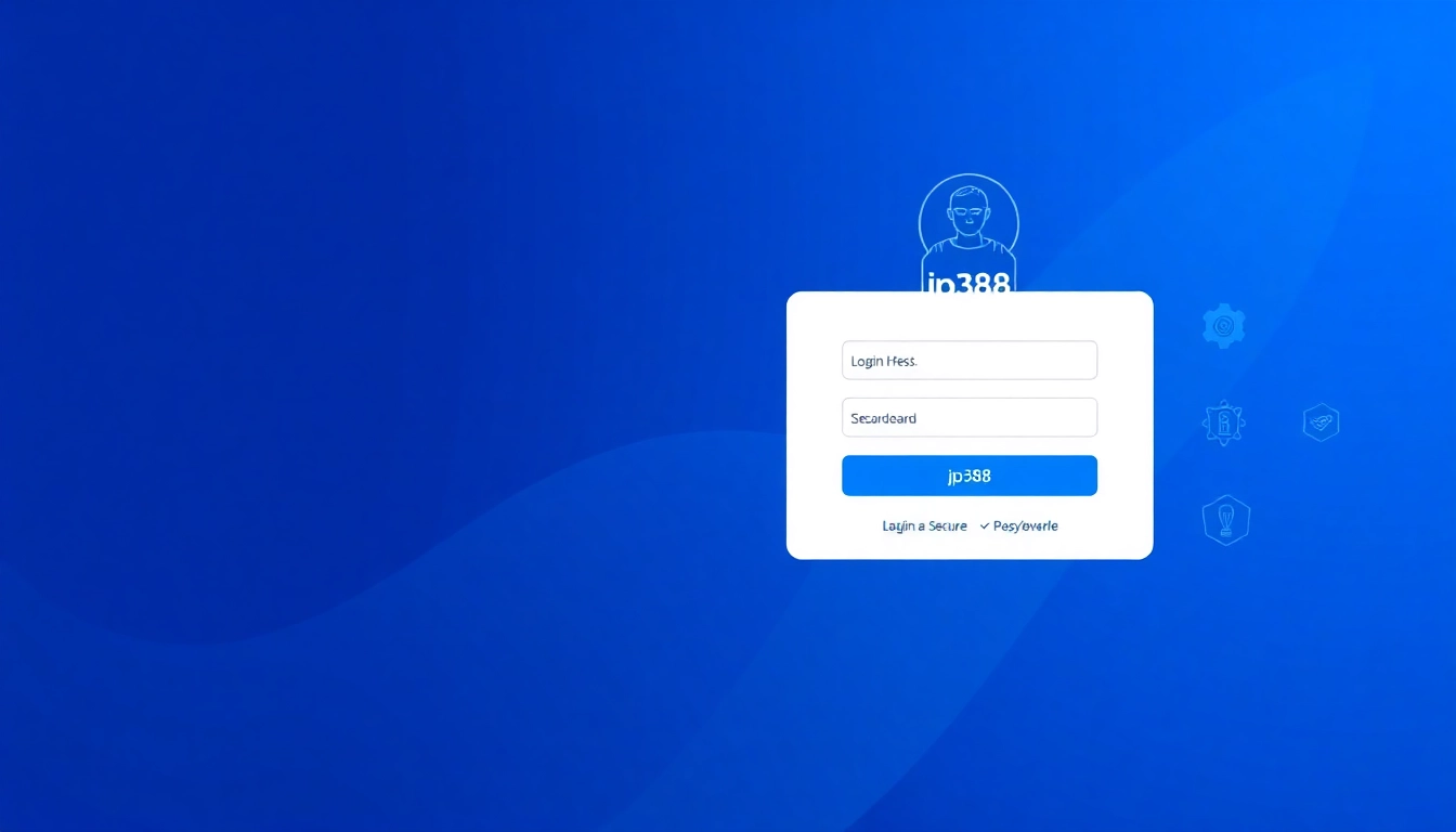 jp368 login page displaying secure credentials entry with encryption symbols and a clear "Masuk JP368" button for safe access.