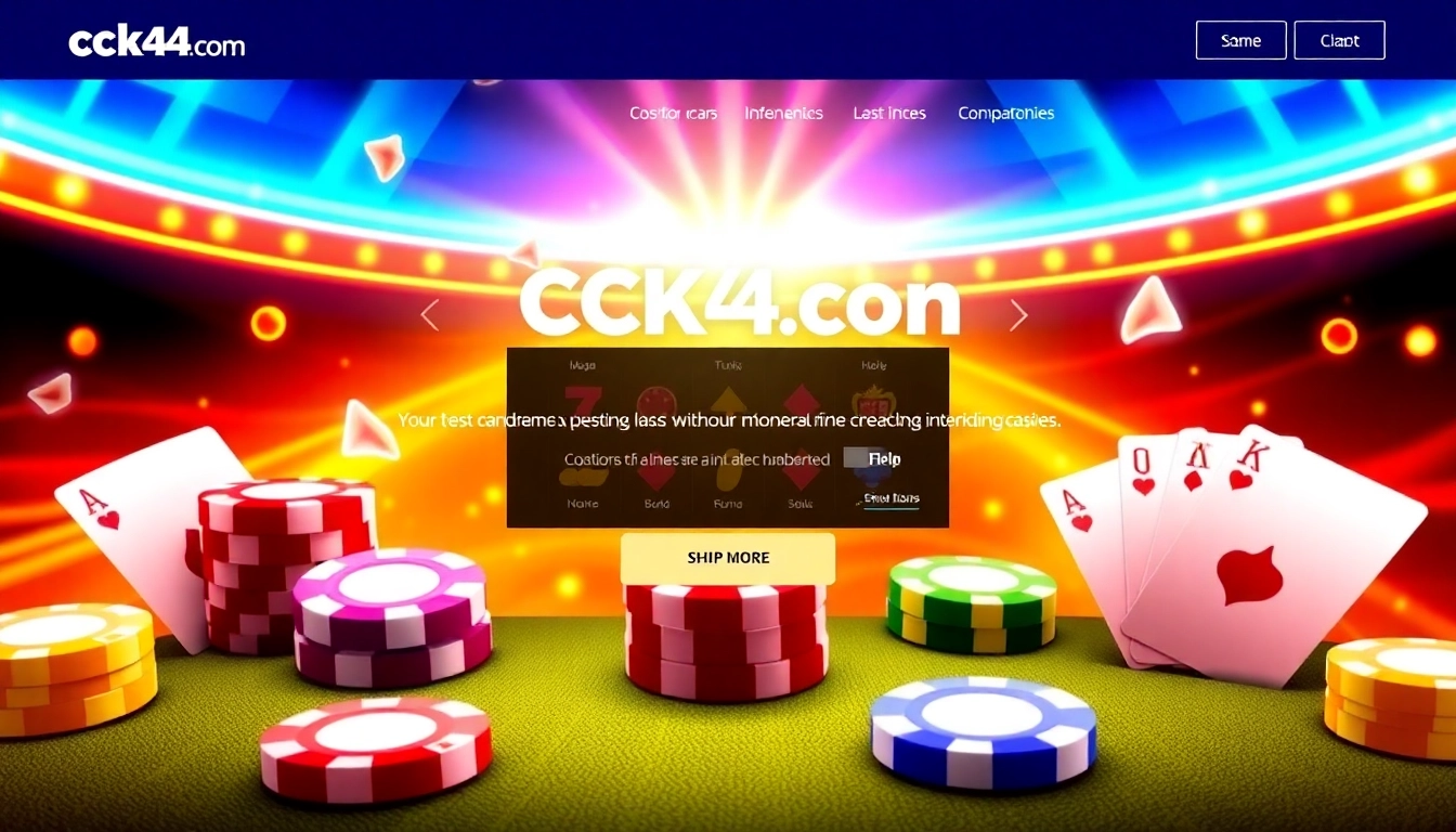ck44.com online casino platform showcasing exciting games, glowing interface, and user interaction for engaging gambling experience.