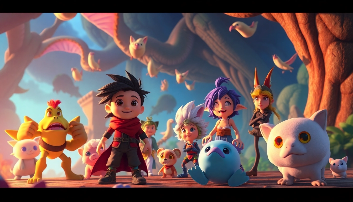 High-quality AI image generator no restrictions creating vibrant fantasy characters with realistic details and engaging scenery.
