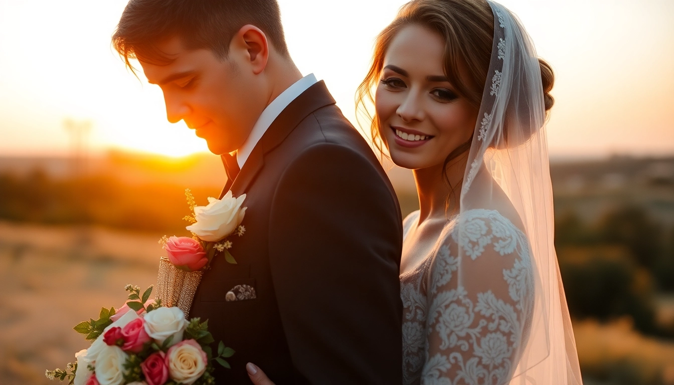 This professional eskuvoi fotozas captures a romantic moment between a bride and groom during